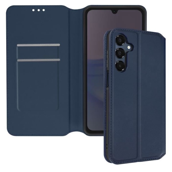 AVIZAR Fodral till Samsung Galaxy A16 - Midnattsblå - Korthållare Flik och videostöd Blå