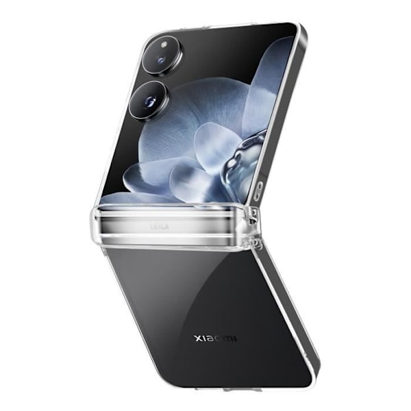 Fodral för Xiaomi Mix Flip Hard Synlig designskydd Gångjärn Transparent Transparent