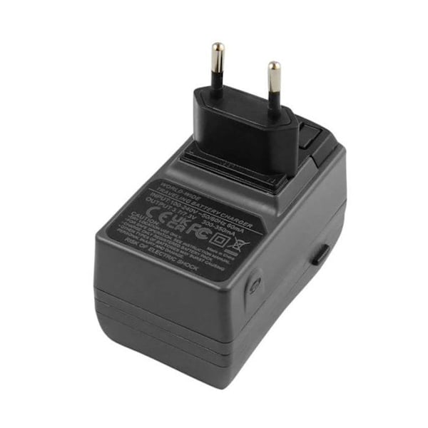 Oplader til CR123-batteri med 2 medfølgende genopladelige batterier, kompatibel med Canon / Kodak / Nikon sort Svart