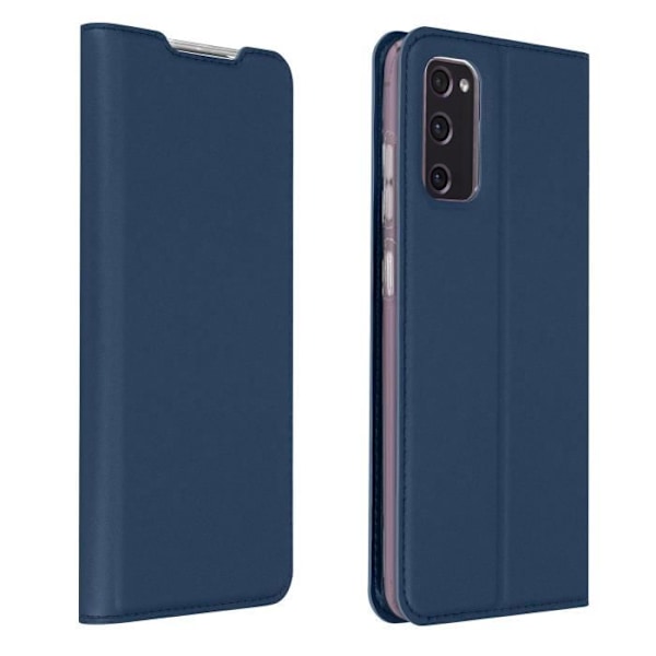 Etui för Samsung S20 FE - Dux Ducis - Satin-effekt - Mörkblå - Videostativ - Kortfack Nattblått