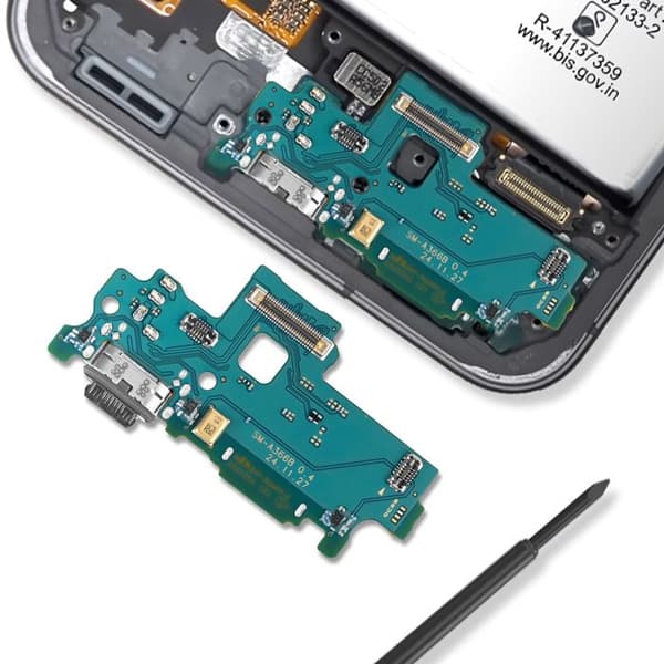Oplader- og SIM-kortlæser til Samsung Galaxy A36 Sort