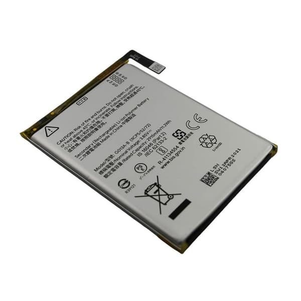 Batteri - AVIZAR - Google Pixel 3 - Li-polymer 3000mAh - 3.85V - Sølv Grå