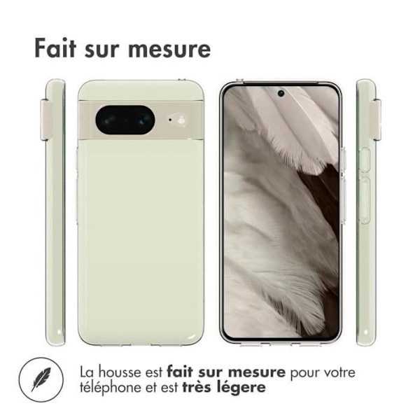 Fodral till Google Pixel 8 - Genomskinlig TPU-silikonskyddsfodral Transparent