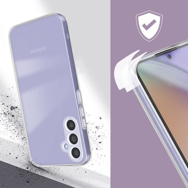 360° fodral kompatibelt med Samsung A54 5G Transparent fodral