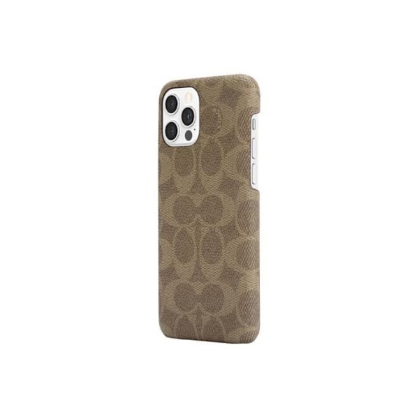 Fodral till Apple iPhone 12/12 Pro - Coach - Kornmönster - Gul - Grön - Halvstyvt Gul