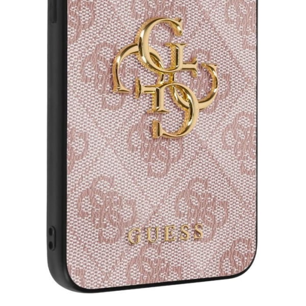 Fodral till Samsung Galaxy S23 FE Tvåmaterial Stötsäker Elegant Design Guess Powder Pink