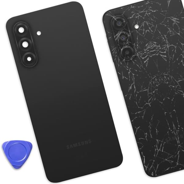 Batteri Cache - SAMSUNG - Galaxy A26 - Sort - Indbygget Klæb - Original Svart