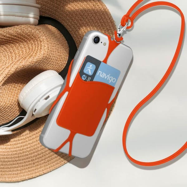 Nørrebånds-etui Orange kortholder Nøglebånd-etui