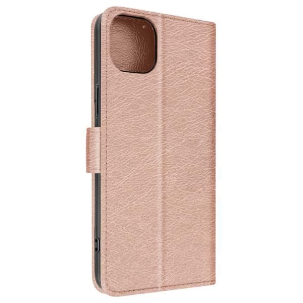 iPhone 14 Plus Fodral - AVIZAR - Chesterfield - Videostödfunktion - Rose Gold Rose guld