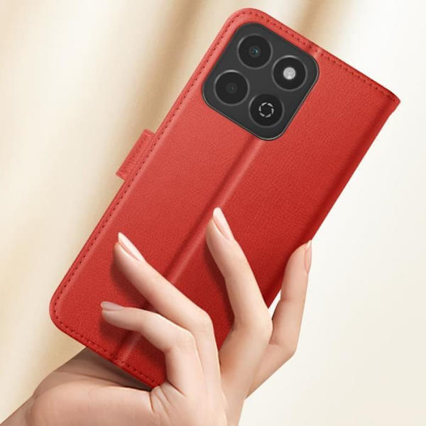 Kotelo Honor 200 Smartille - AVIZAR - Punainen - Lompakon kansi ja videotuki Röd