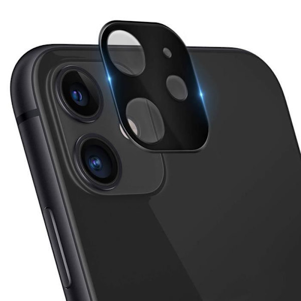 Kamerabeskyttelse - AVIZAR - iPhone 11 - 9H hærdet glas - Anti-fingeraftryk - Ridsefast Svart