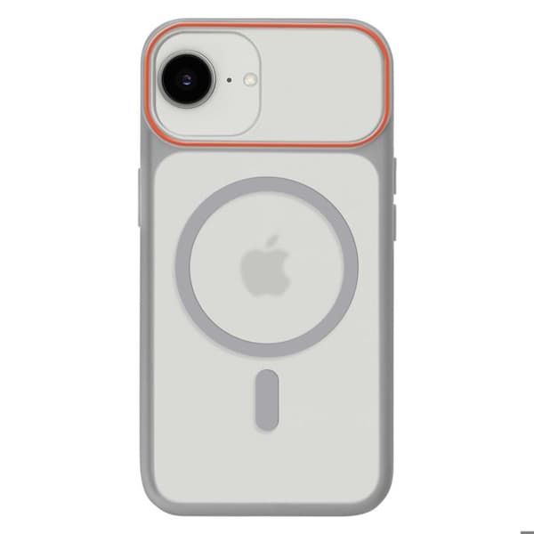 MagSafe-skal för iPhone 17, Bi-material skydd, Hård baksida, Stötsäker, Grå Grå