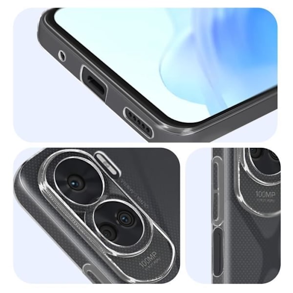 Kotelo Honor 90 Lite Soft Thin Kellastumista estävälle Pureflex Transparentille