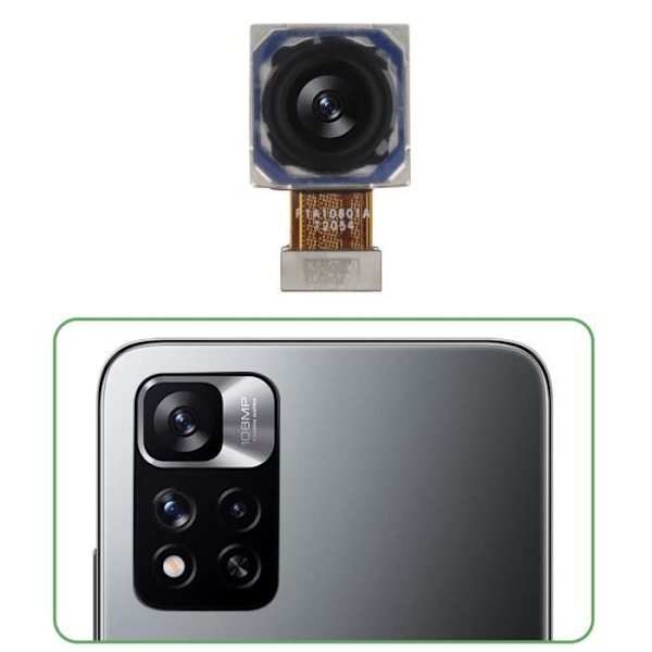 Bagkamera - AVIZAR - Xiaomi Redmi Note 11 Pro Plus 5G - Sort - Udskiftning af hovedsensor Svart