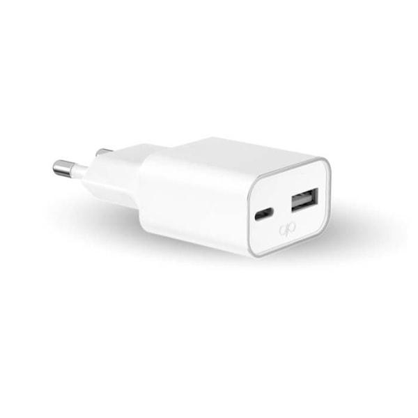 Laddare - Force Power - 30W - USB-A/USB-C - Ultrarapid laddning - Kompakt Vit