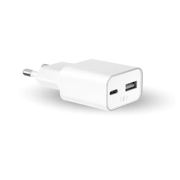 Lader - Force Power - 30W - USB-A/USB-C - Ultra-hurtig opladning - Kompakt Vit