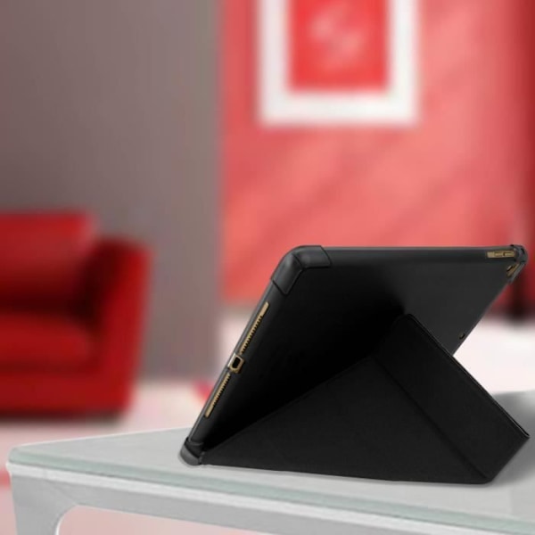 Housse iPad 9.7 - AVIZAR - Slim Stand Video Case - Silicone Gel - Svart - Kompatibel med iPad 2018 Svart