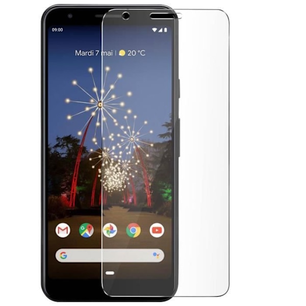 Skyddsfilm - AVIZAR - Google Pixel 3A - Härdat glas 9H - 0.3mm - Antifingeravtryck Vit