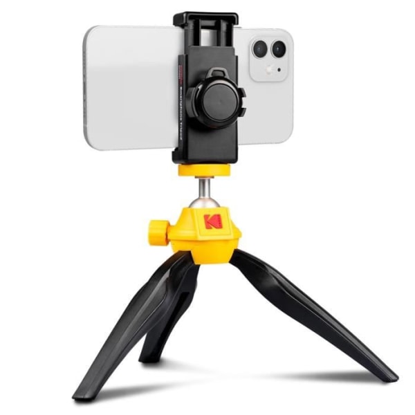 Kodak Black 360° och 90° vridbart smartphone/kamerastativ - Max vikt. 2 kg - Bluetooth fjärrkontroll