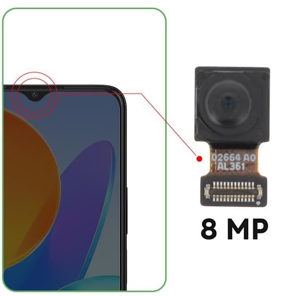 Etukamera Honor X8 5G:lle 16 MP Selfie Sensor Black