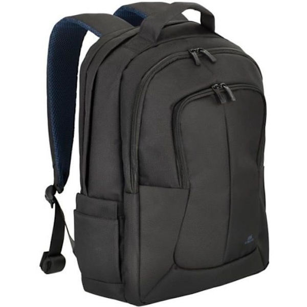 RIVACASE rygsæk - Sort - Til 17,3" bærbar - Højkvalitets polyester - Ventilationssystem