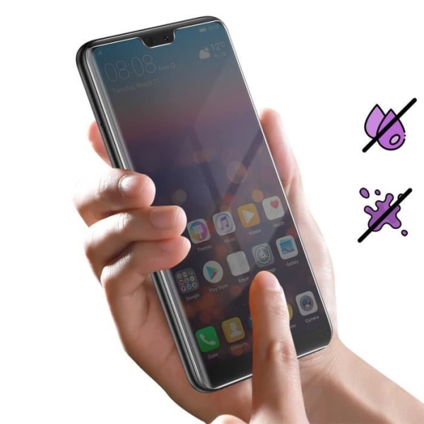 Hærdet glas til Huawei P20 Hårdhed 9H+ Livstidsgaranti Force Glass Transparent Svart