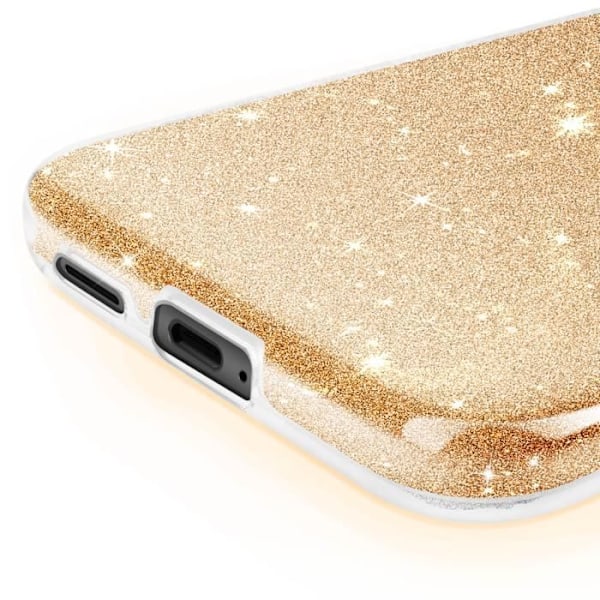 Coque Paillette för Samsung S24 Plus och S25 Plus Ultra tunn Silikon Guld Gul