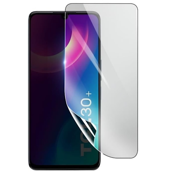 Skärmskydd - 3MK - TCL 30 Plus - Stötsäker Hydrogel - Transparent - Reptålig Transparent