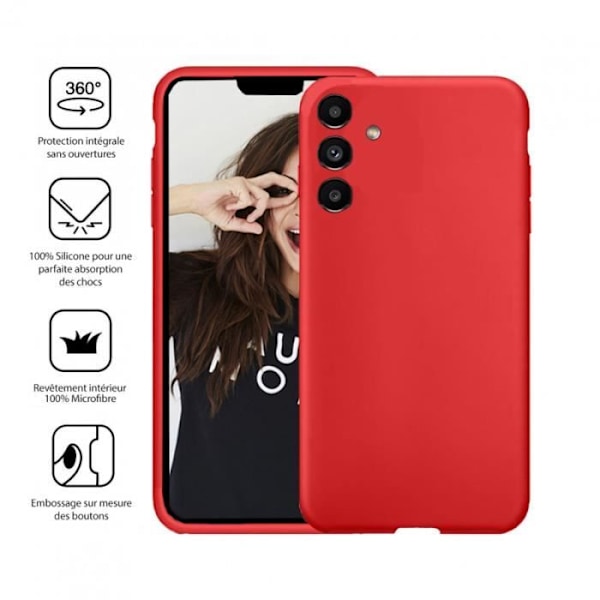 Fodral till Xiaomi 12 Pro Premium Silikon Microfiber Jaym Red Röd