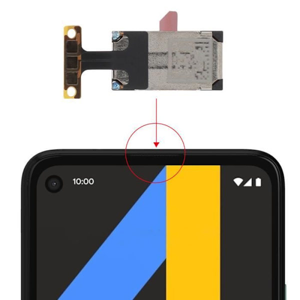 Indvendig højttaler - RELIFE - Google Pixel 4A - Sort - Certificeret CE RoHS Svart
