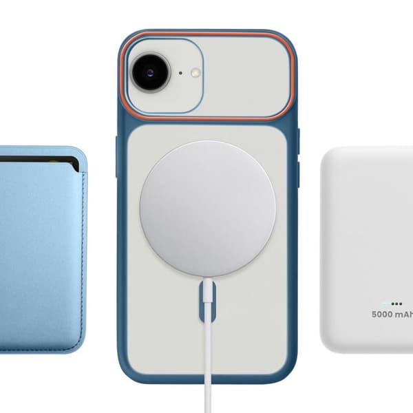 Cover til iPhone 16e Bi-Materiale Design Kompatibel med MagSafe Mørkeblå Blå