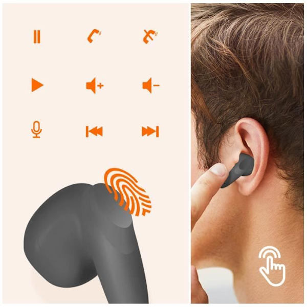 Bluetooth-hörlurar - LinQ - Svart - Handsfree kit - Svettavvisande - 220mAh Svart