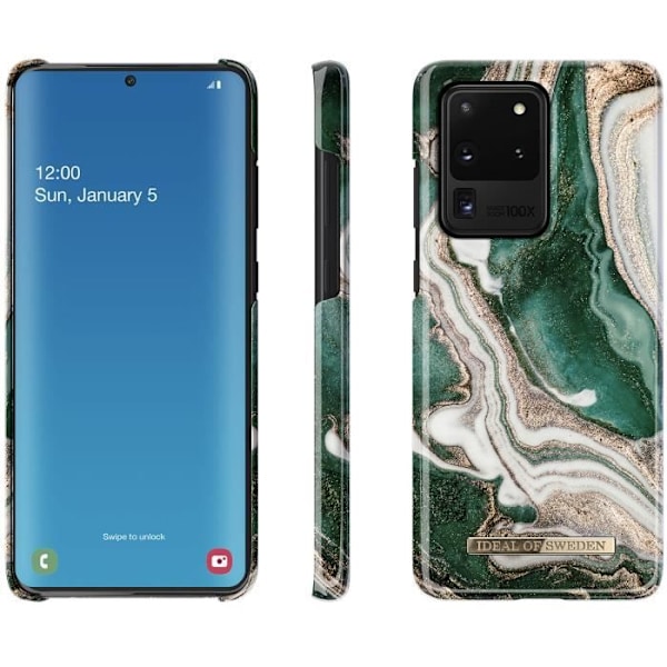 Coque - IDEAL OF SWEDEN - Samsung Galaxy S20 Ultra - Gylden Jade Marmor - Multifarvet - Blank Flerfärgad