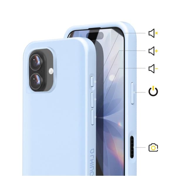 "Coque til iPhone 17 Model SolidX Stødabsorberende 3.5 m certificeret MIL-STD 810G Rhinoshield Lys blå" Blå