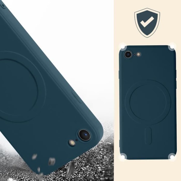 Magsafe fodral iPhone 7, 8 och iPhone SE 2020, 2022 Silikon Mag Cover midnattsblå Midnattsblå