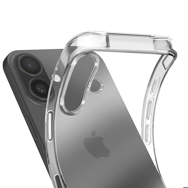Cover til iPhone 17 - AVIZAR - Stødabsorberende - Blød Silikone - Forstærkede Hörner - Transparent Vit