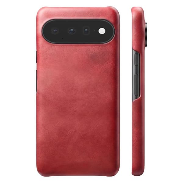 Cover til Google Pixel 11 Pro Hård Læder Effekt med Hævede Kanter Rød Röd
