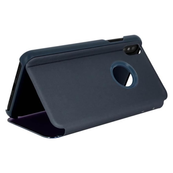 Skal till iPhone XS Max Folio Mirror Ultratunn Flip Translucent - Midnattsblå Blå