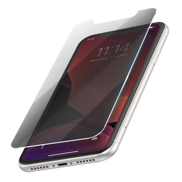 Härdat glas Anti-spion för iPhone 11 Represistent Anti-fläckar Transparent