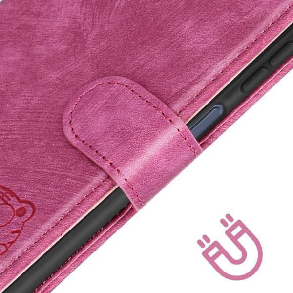 Tiger Case til Samsung A25 5G - AVIZAR - Video Support Wallet - Pink Rosa