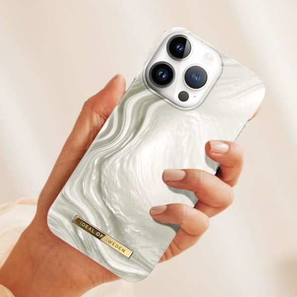 Skal till iPhone 14 Pro Max Luxury Ultra Thin Luminous Pearl iDeal of Sweden Silver