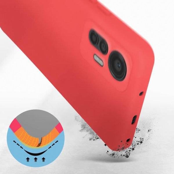 Coque för Xiaomi 12 Lite - AVIZAR - Semi-hård silikon - Fin fuchsia - Effektivt skydd