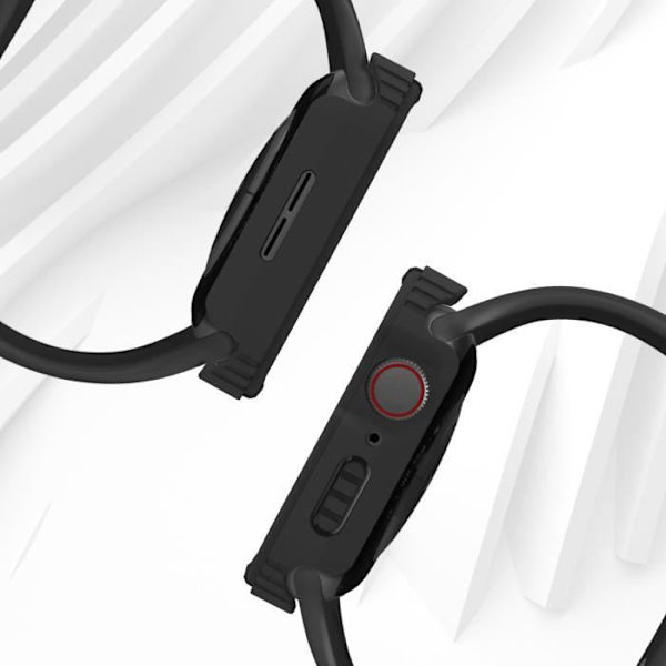 Skyddsintegral av härdat glas för Apple Watch Series 6 / 5 / 4 / SE 44mm svart Svart
