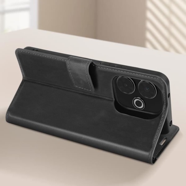 Xiaomi Redmi 13 Lompakko Kuori Video Tukitoiminto Musta Svart