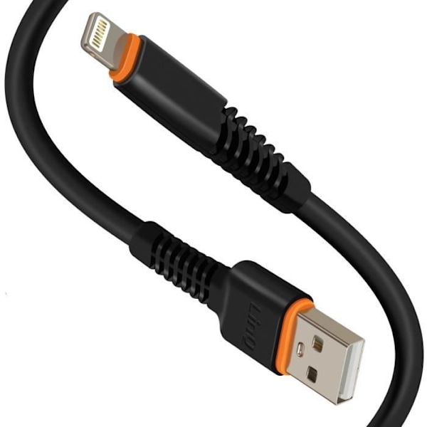 USB til Lightning kabel - LINQ - 20W - 3m - Sort - Hurtig opladning Svart