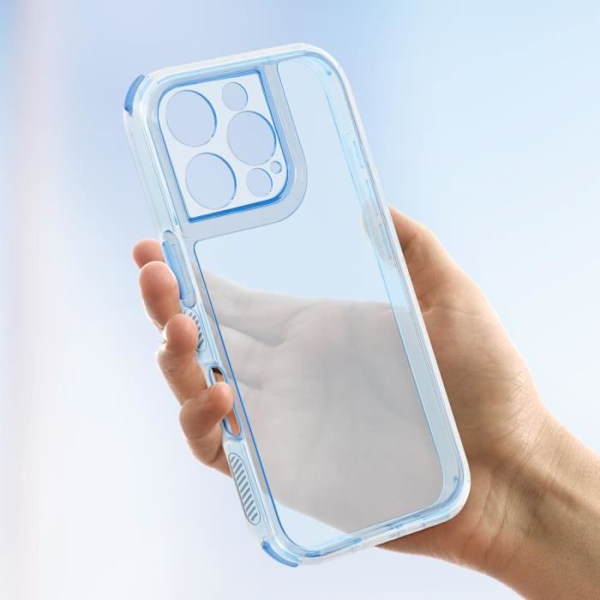 Etui til iPhone 16 Pro - AVIZAR - Forstærkede bumper hjørner - Blå Blå