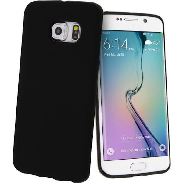 Suojakuori - Avizar - Samsung Galaxy S6 Edge - Silikoni geeli - Pehmeä - Musta