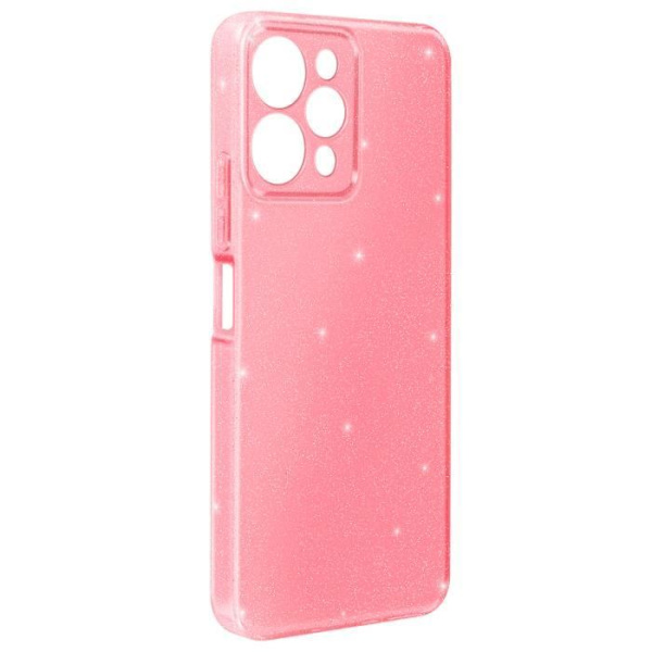 Fodral till Xiaomi Redmi 12 Glitter Silicone Protected Camera Rosa - AVIZAR - Halvstyvt - Syntetiskt - Blandat Rosa