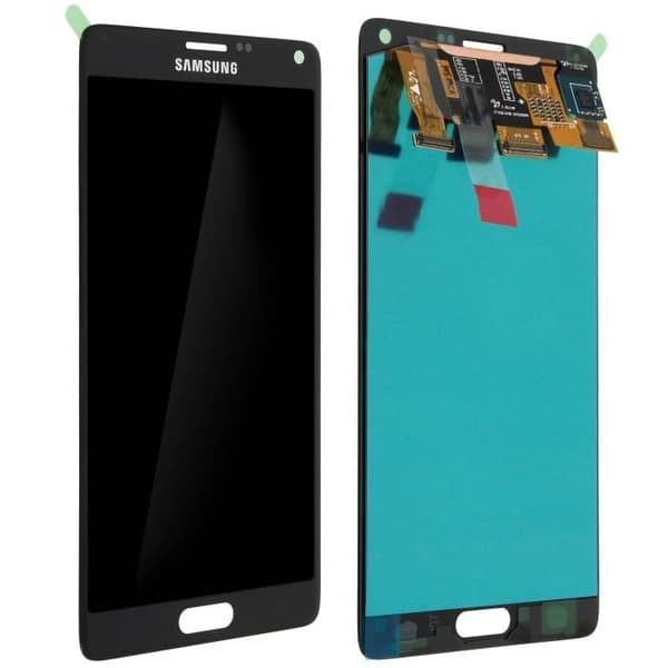 LCD-skærm - SAMSUNG - Galaxy Note 4 - Komplet skærmblok - Touchglas - Sort Svart