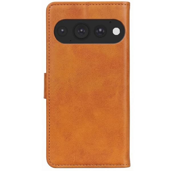 Fodral för Google Pixel 11 Pro XL Läderlook med Stöd och Plånboksflik Brun brun